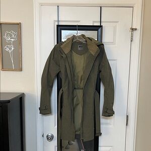 REI Olive Green Trench Coat